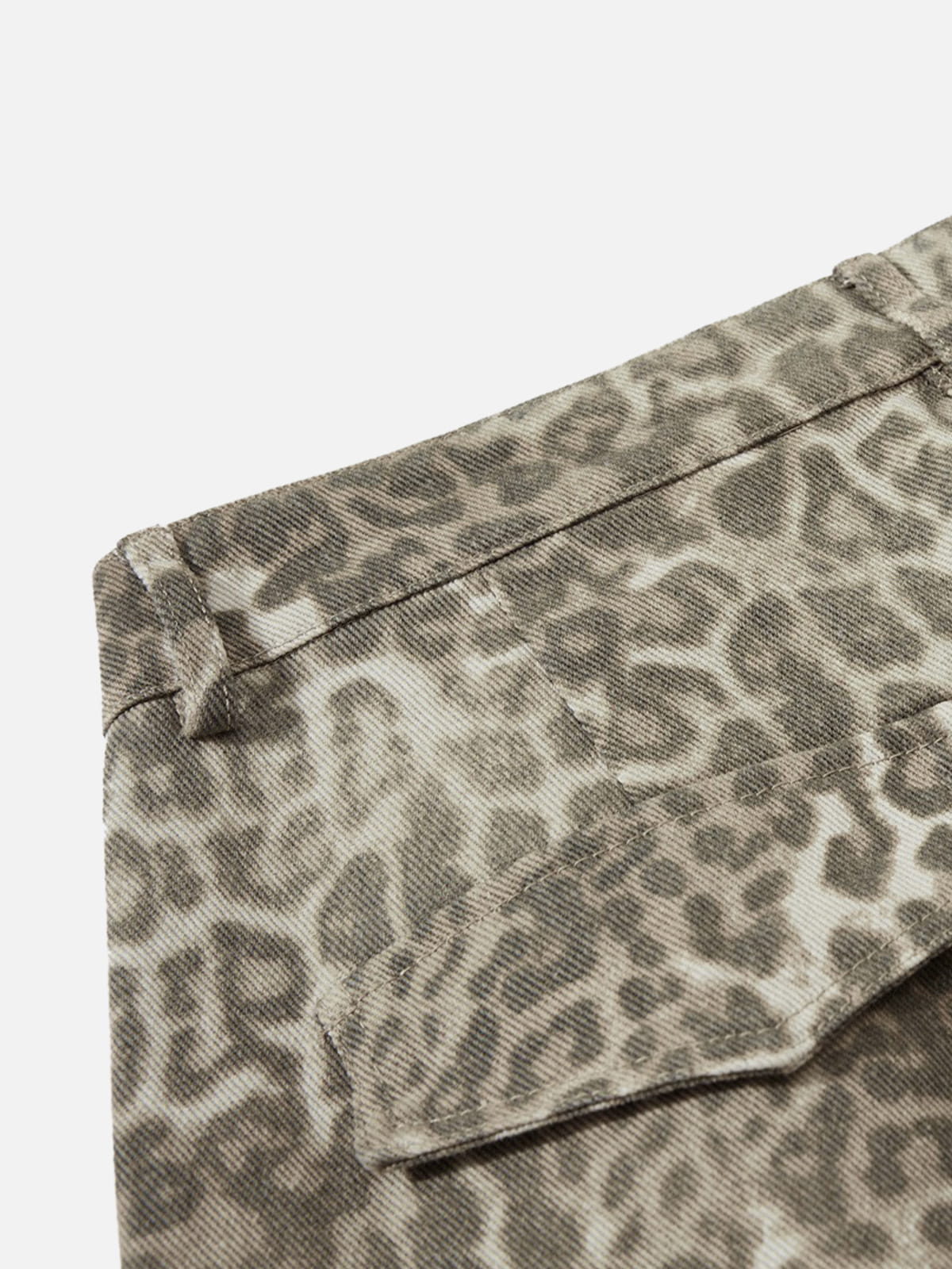 Leopard Baggy Barrel Jeans