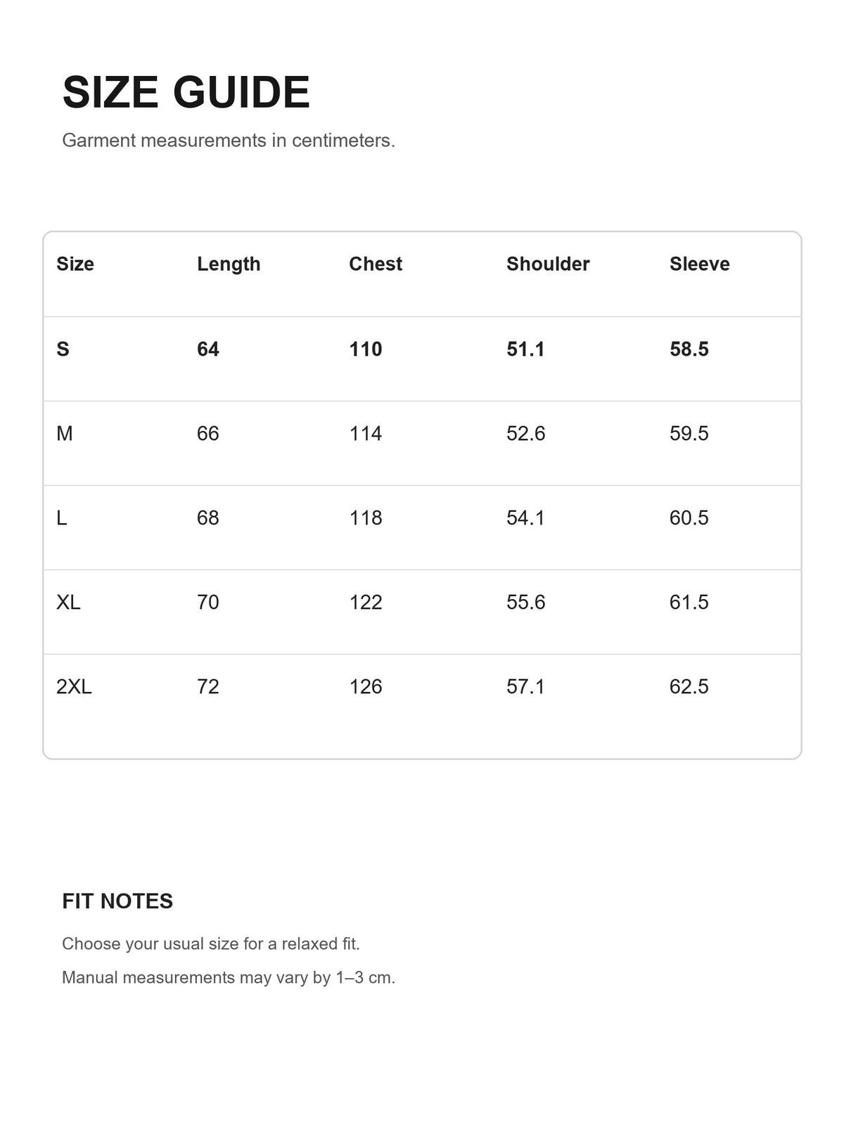 Ace Jolun. CAS Half-Zip Tracksuit Set size guide