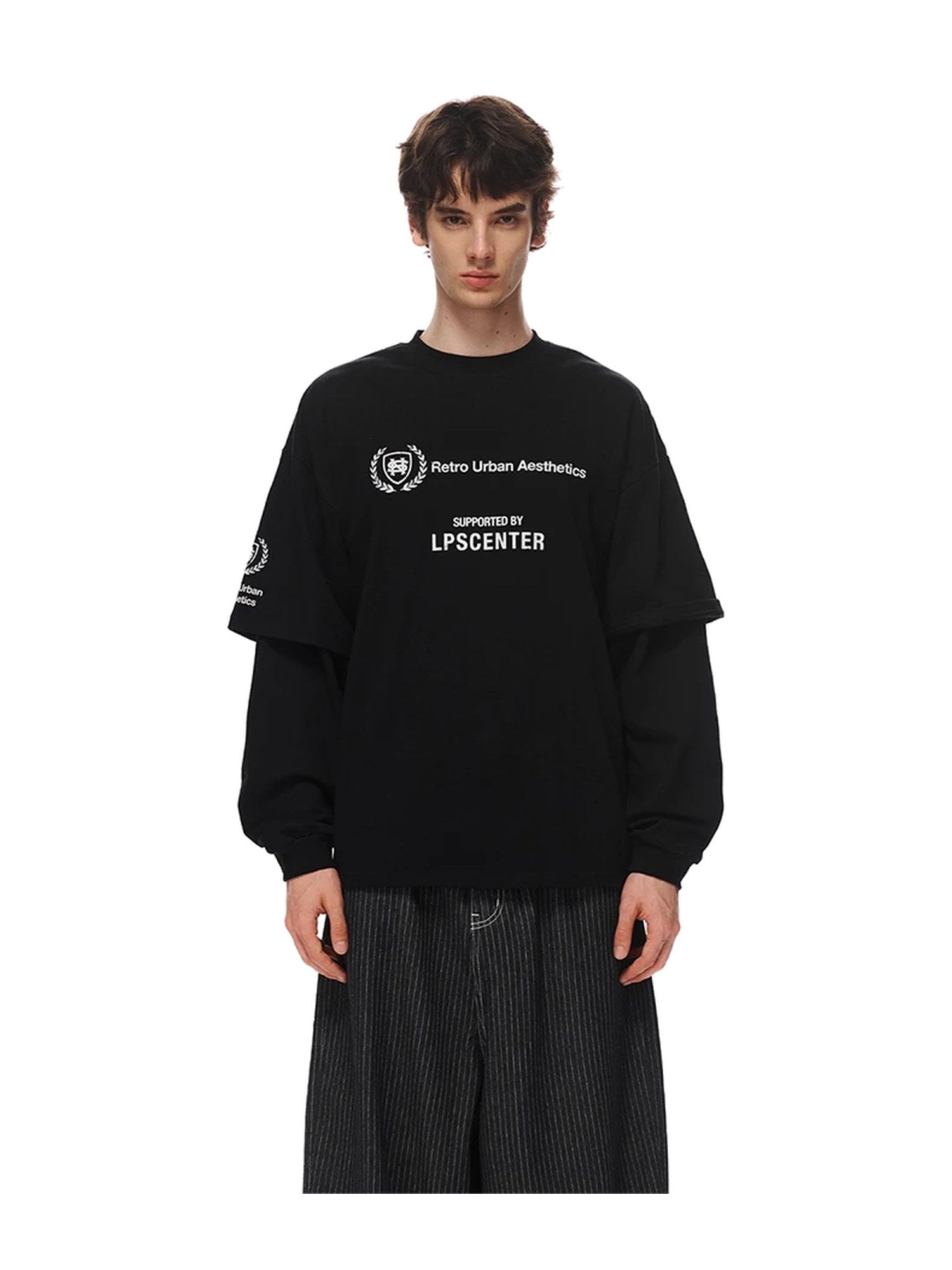 Graphic Layered-Look Long-Sleeve Tee | Ace Jolun – ACEJOLUN