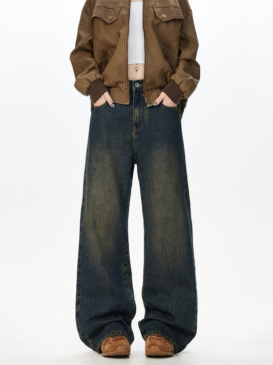 Ace Jolun Distressed‑Blue Straight‑Leg Jeans