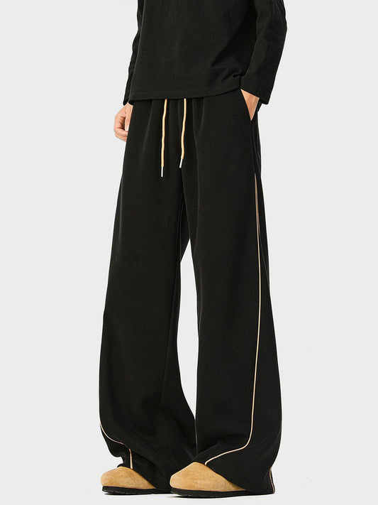Ace JolunClean‑Fit Letter‑Print Curved‑Cut Sweatpants