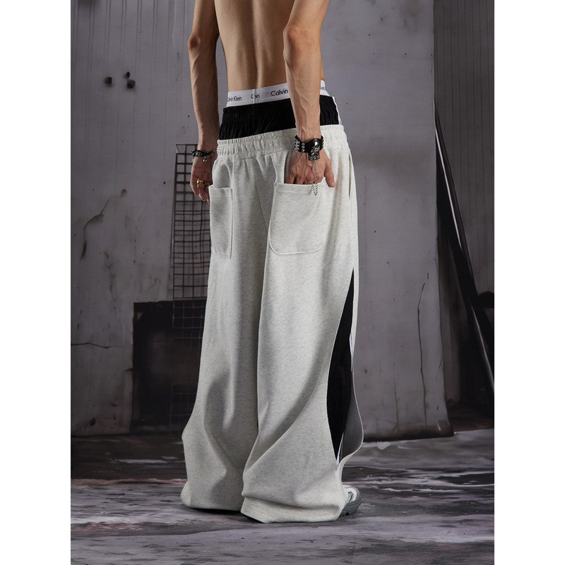 Ace Jolun Panel‑Spliced Wide‑Leg Sweatpants