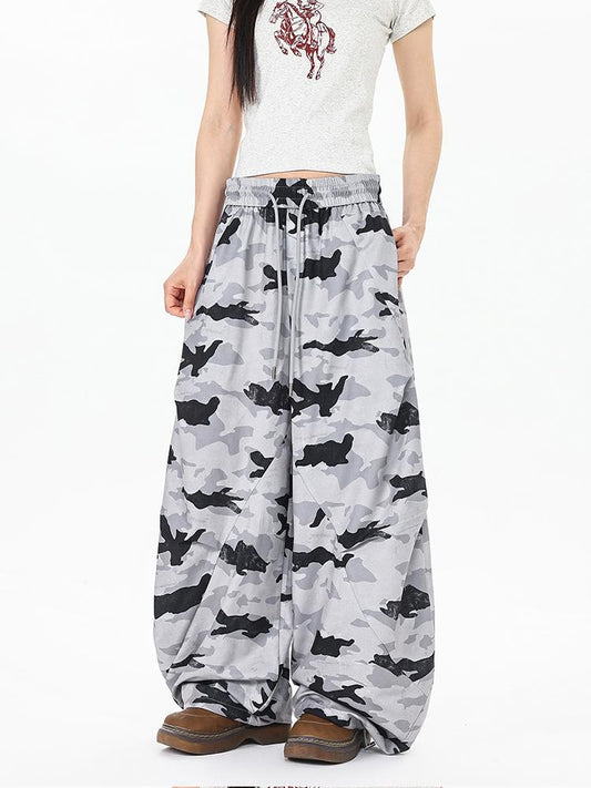 Ace Jolun Camouflage Wide‑Leg Casual Pants