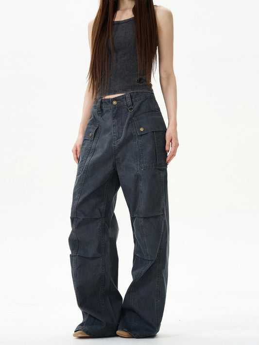Aelfric Eden Vintage Straight‑Leg Loose Cargo Pants