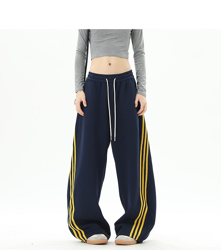 Ace Jolun Spliced Three‑Stripes Casual Pants