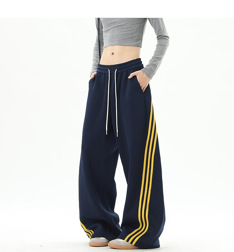 Ace Jolun Spliced Three‑Stripes Casual Pants
