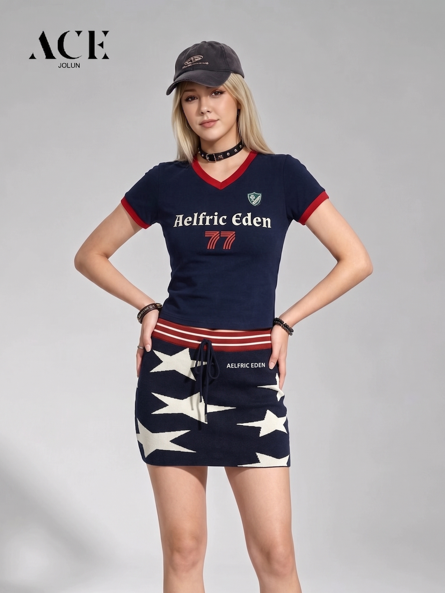 anna.outdoor Star Knit Tube Top