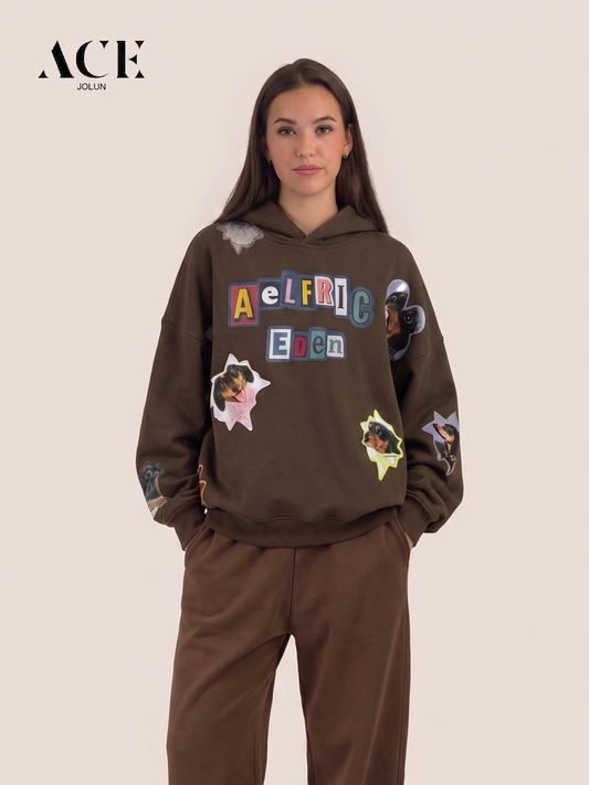 Kylie walker Boxy Dachshund Sticker Pullover Hoodie