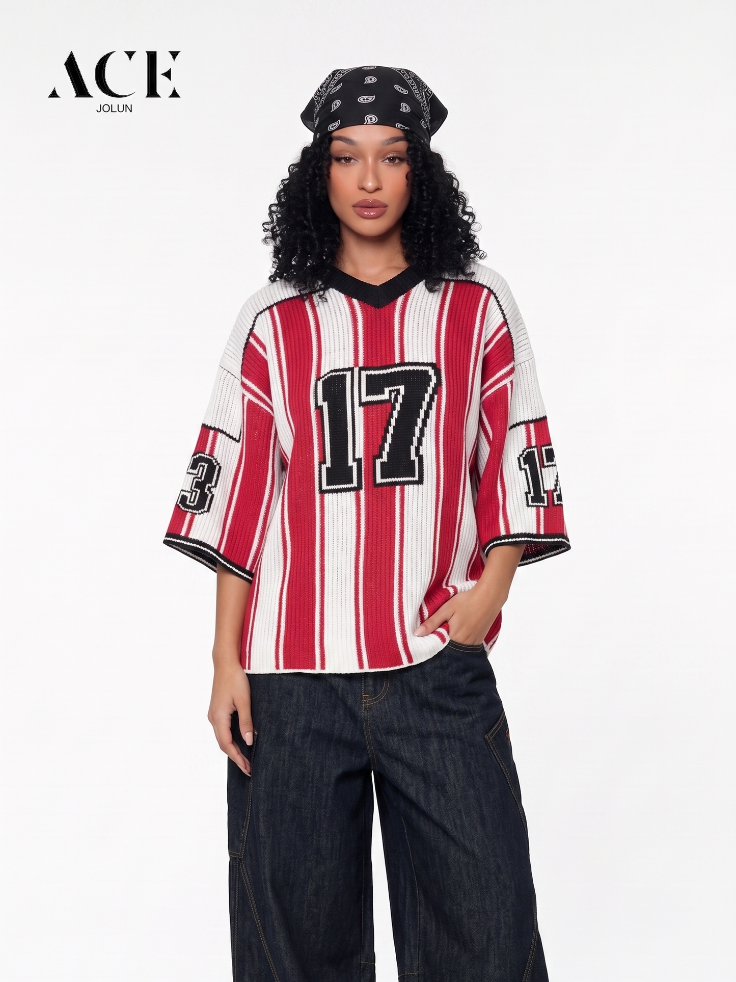 Kierra 17 Stripe Football Knit