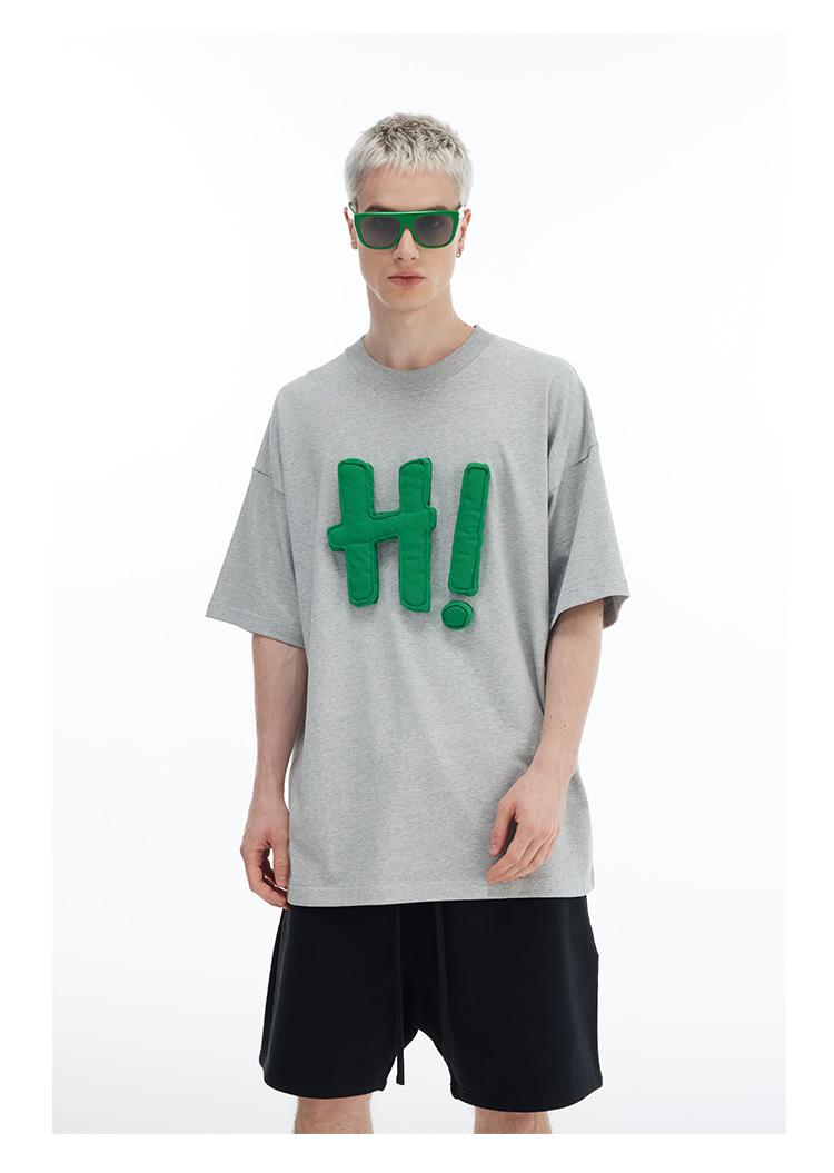 ACE JOLUN 300g Puff Print Hi Letter Short-Sleeve T-Shirt