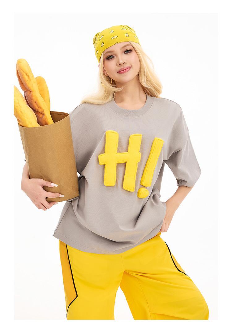 ACE JOLUN 300g Puff Print Hi Letter Short-Sleeve T-Shirt