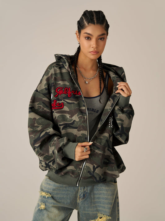 Sweat à capuche zippé Aelfric Eden Camo