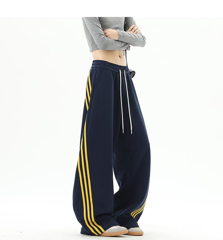 Ace Jolun Spliced Three‑Stripes Casual Pants