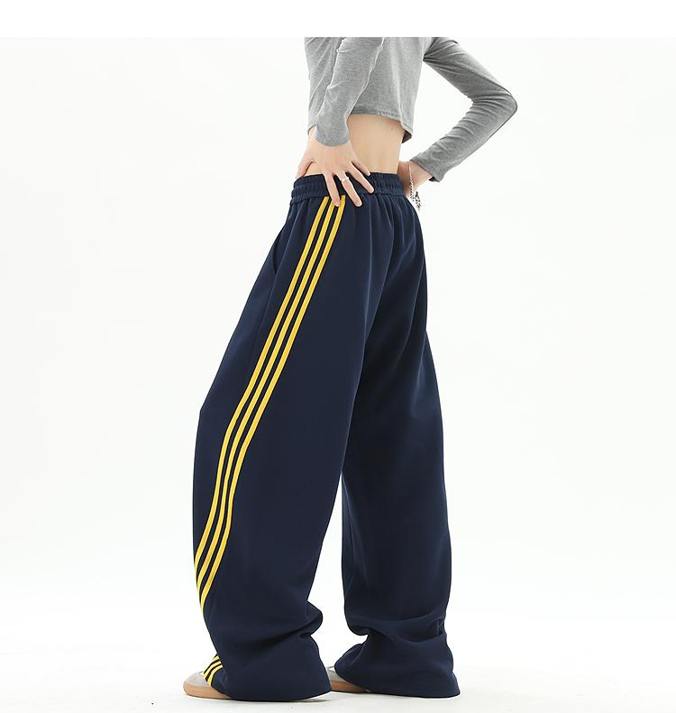 Ace Jolun Spliced Three‑Stripes Casual Pants