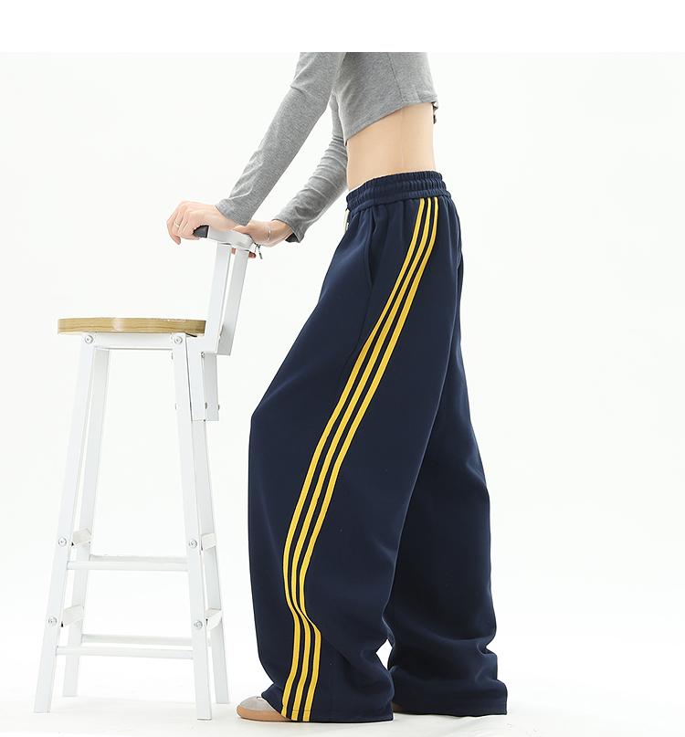 Ace Jolun Spliced Three‑Stripes Casual Pants