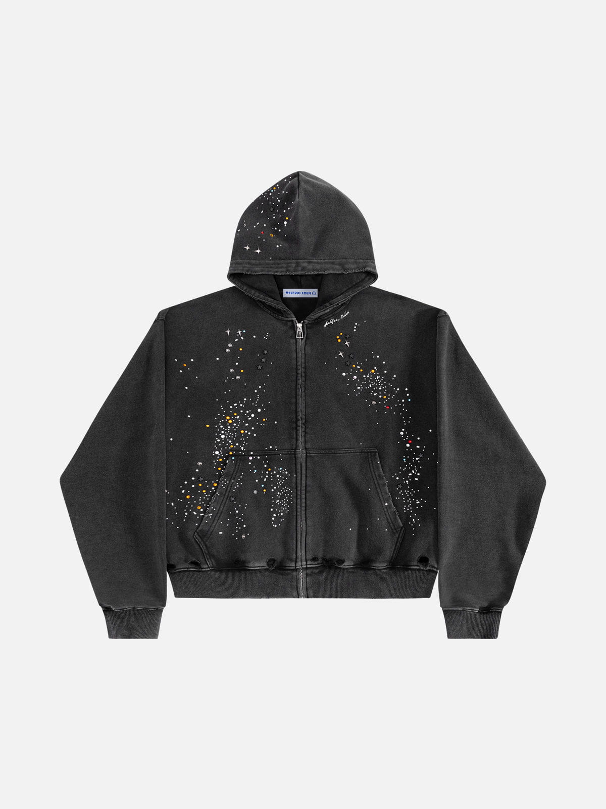 Sudadera con capucha Aelfric Eden Rhinestone Boxy Zip Up V302