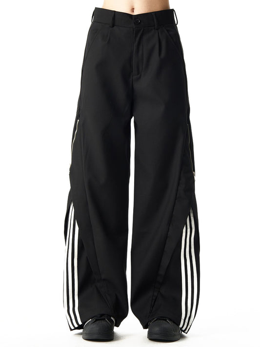 Ace Jolun Vintage Three‑Stripe Casual Pants