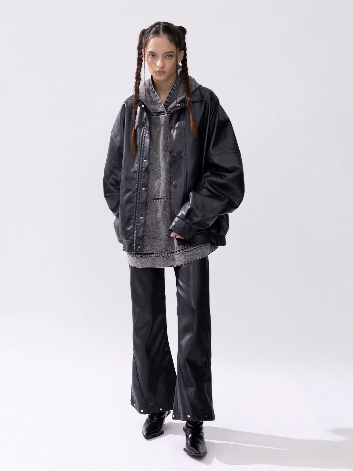Aelfric Eden Leather Zip Up Jacket