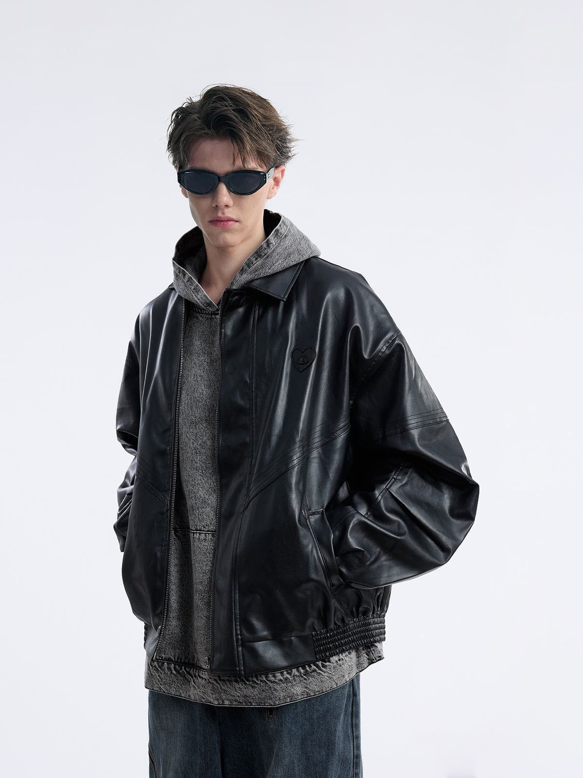 Aelfric Eden Leather Zip Up Jacket