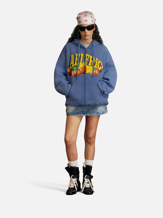 Sweat à capuche oversize Aelfric Eden à motif de fruits