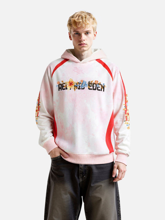 Sweat à capuche oversize Aelfric Eden à imprimé floral et blocs de couleurs