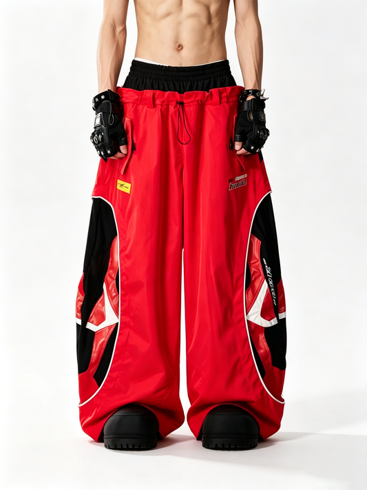 Ace Jolun【New Arrival】Racing Moto Deconstructed Spliced Racing Pants