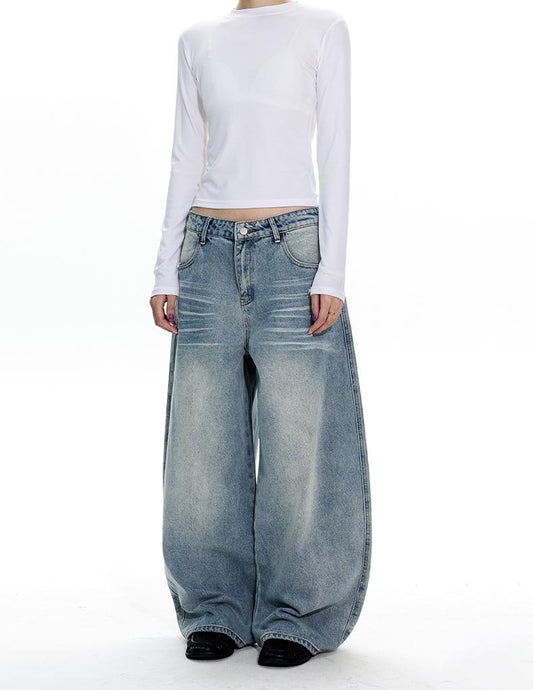 Ace Jolun Retro Washed Embroidered Scimitar Jeans