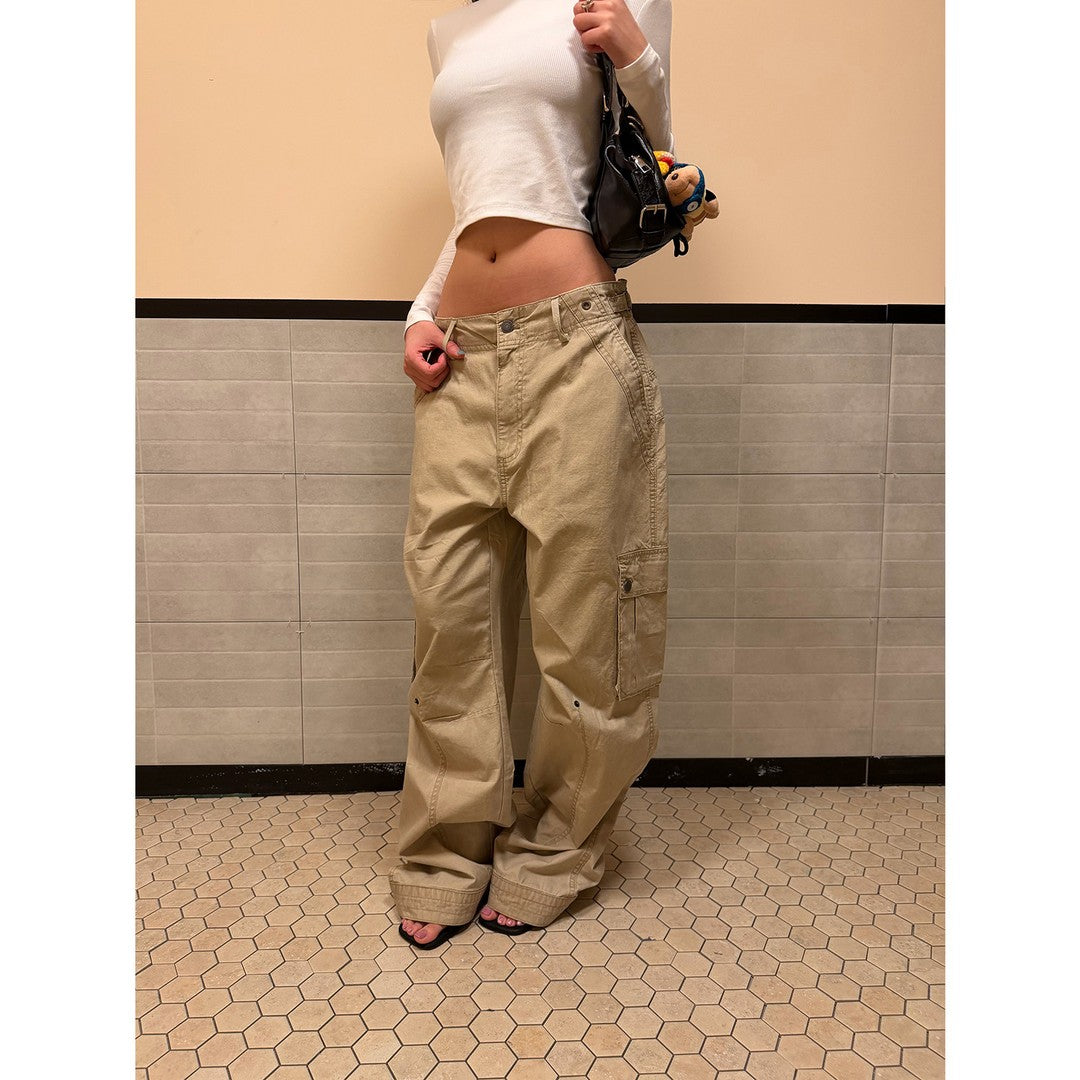 Ace Jolun Deconstructed 3D Multi‑Pocket Ruched Cargo Pants