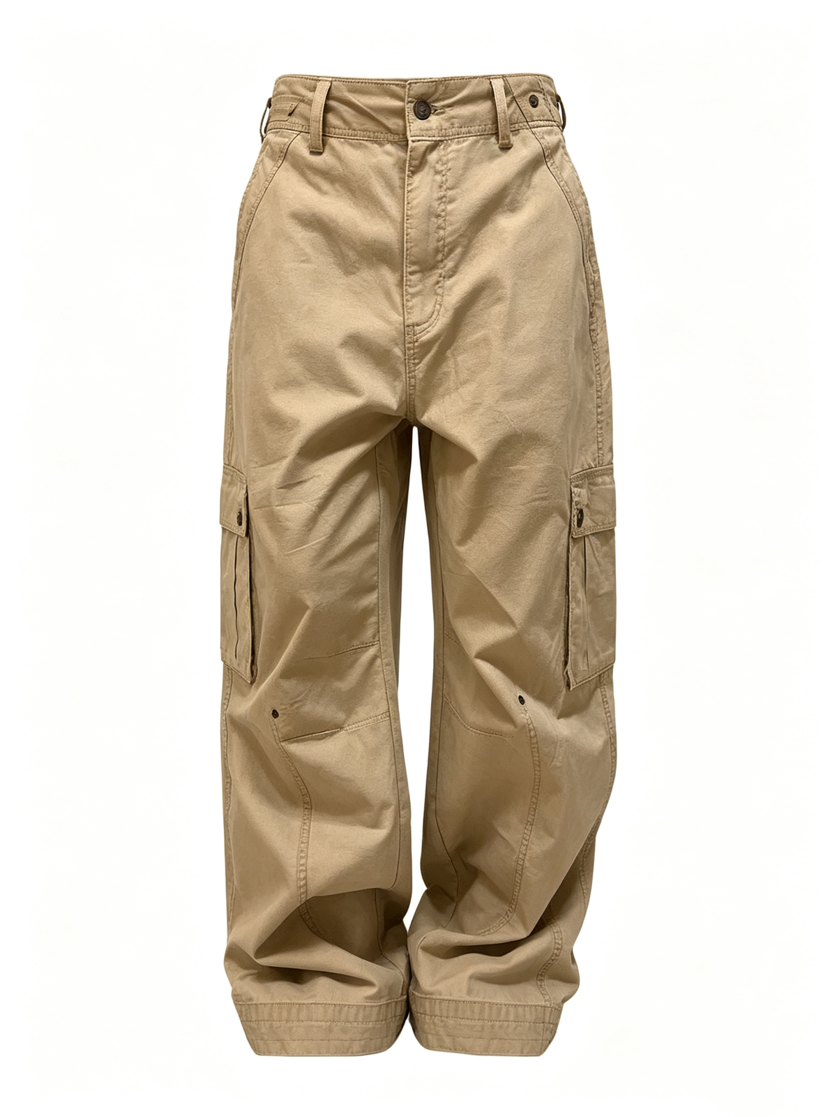 Ace Jolun Deconstructed 3D Multi‑Pocket Ruched Cargo Pants