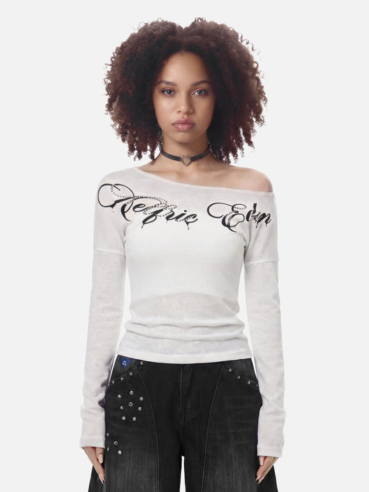 Aelfric Eden Off-The-Shoulder Long Sleeve Tee