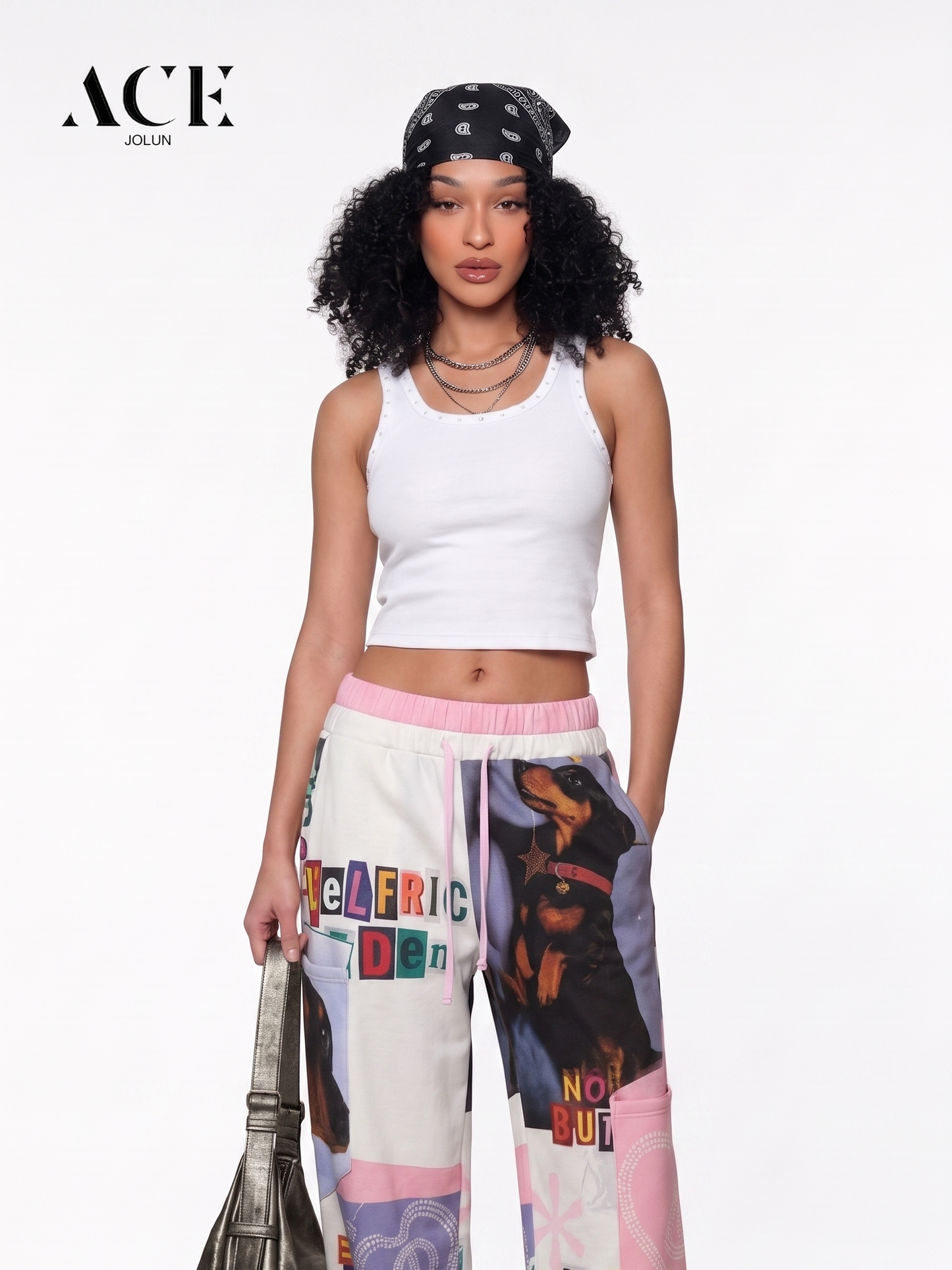 Kierra Dachshund Collage Double Waist Baggy Sweatpants