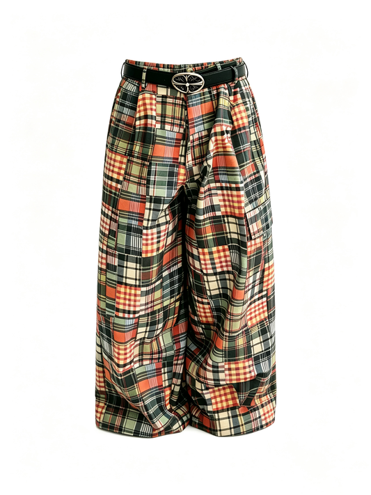 Ace Jolun Vintage Spliced‑Print Cargo Pants