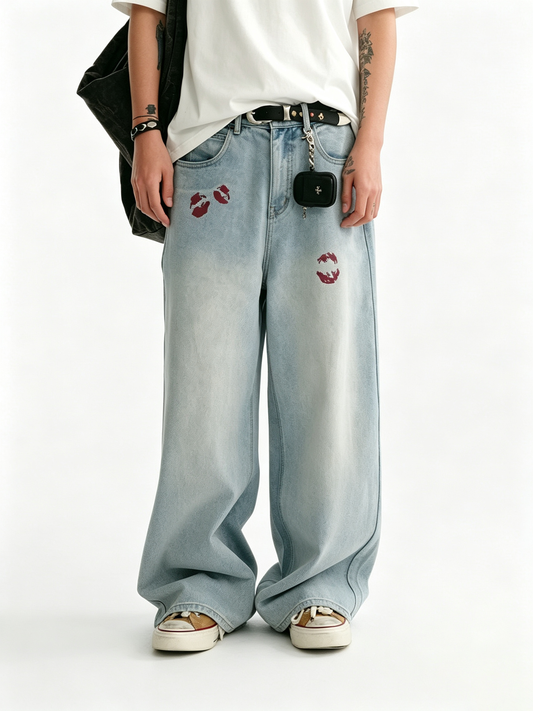 Ace Jolun Vintage Straight‑Leg Wide‑Leg Jeans