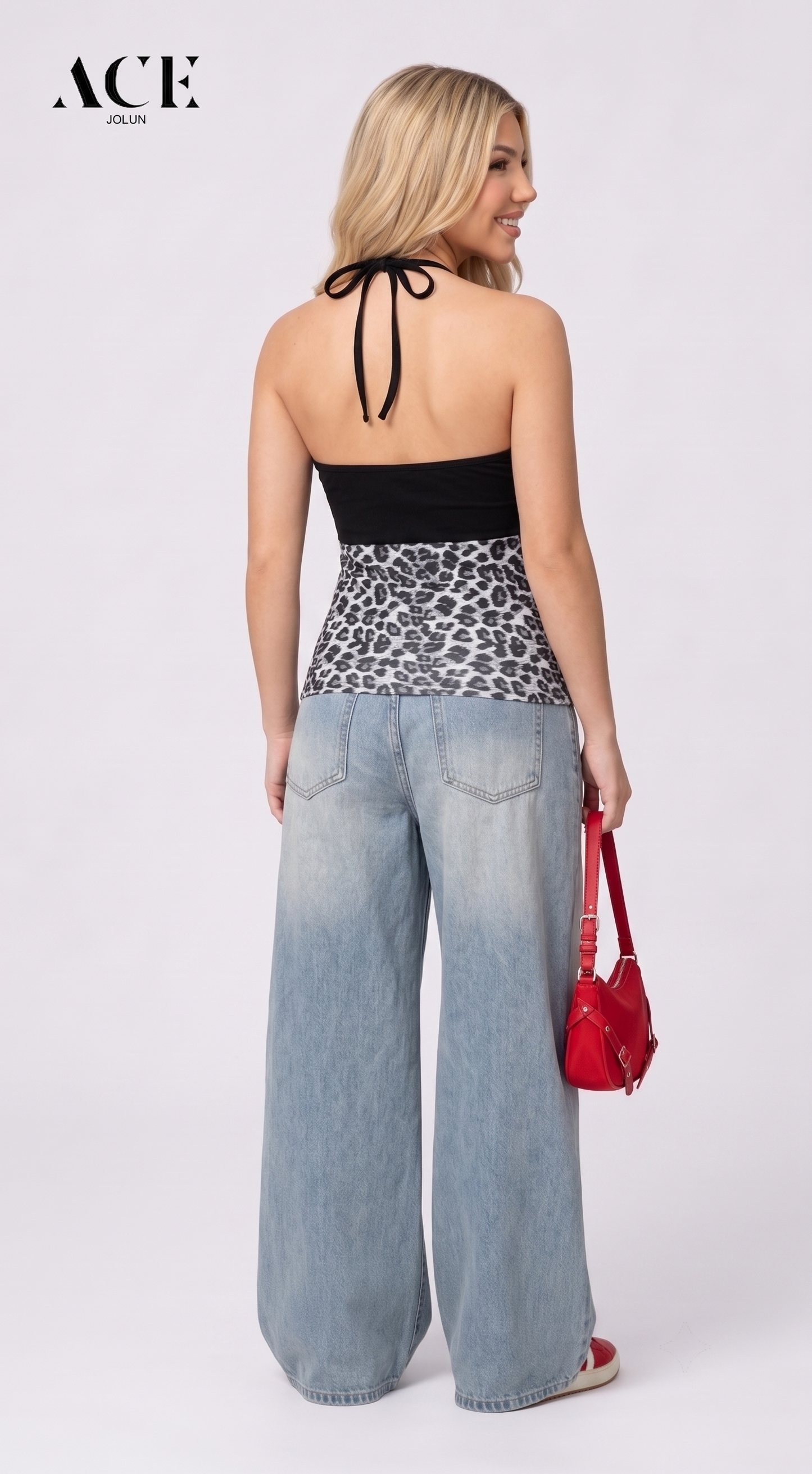 Marlennee.g Leopard Halter Top