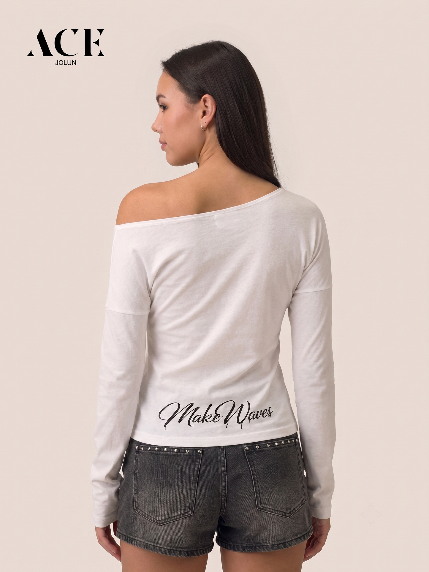 Kylie walker Off-The-Shoulder Long Sleeve Tee