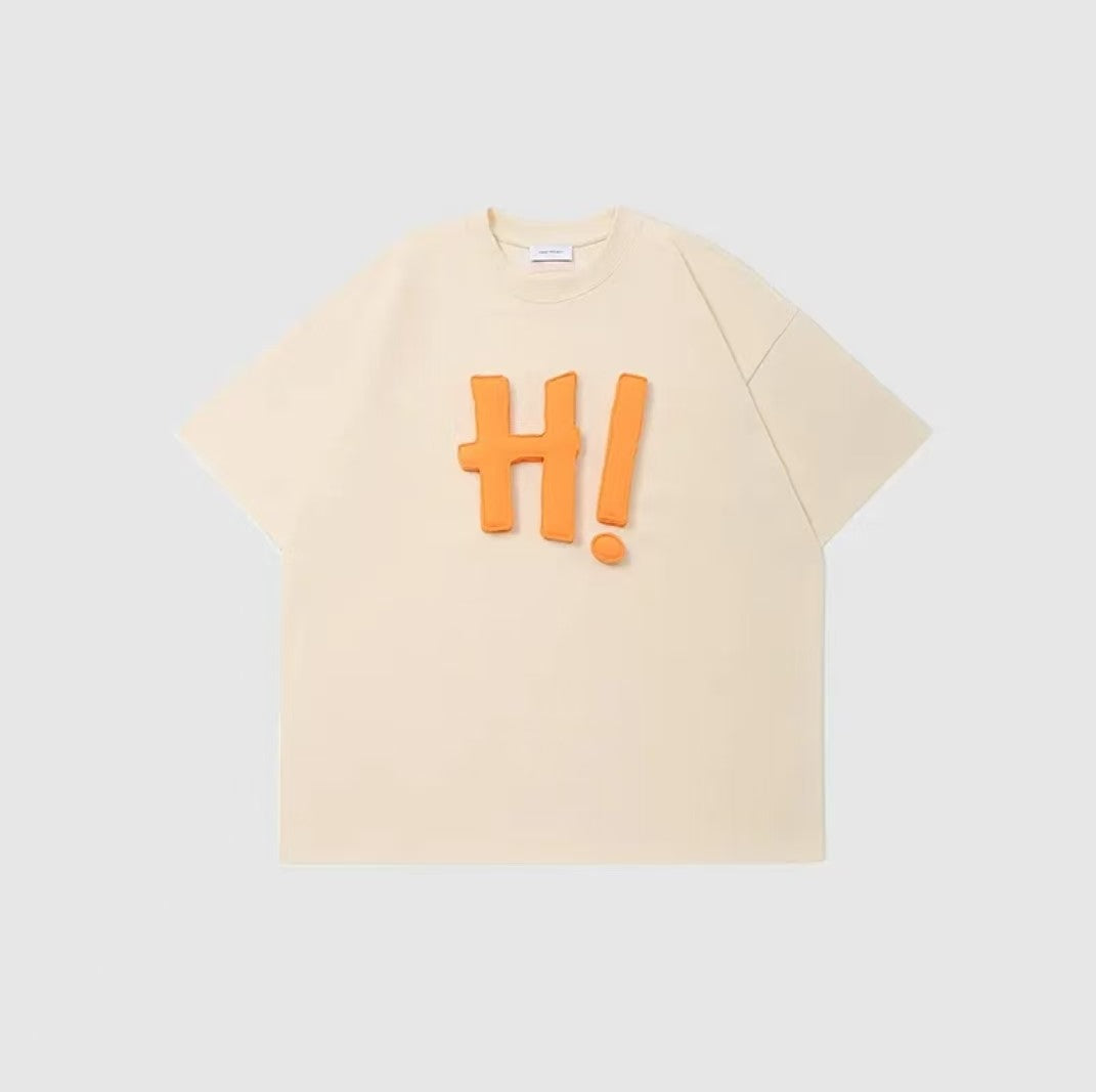 ACE JOLUN 300g Puff Print Hi Letter Short-Sleeve T-Shirt