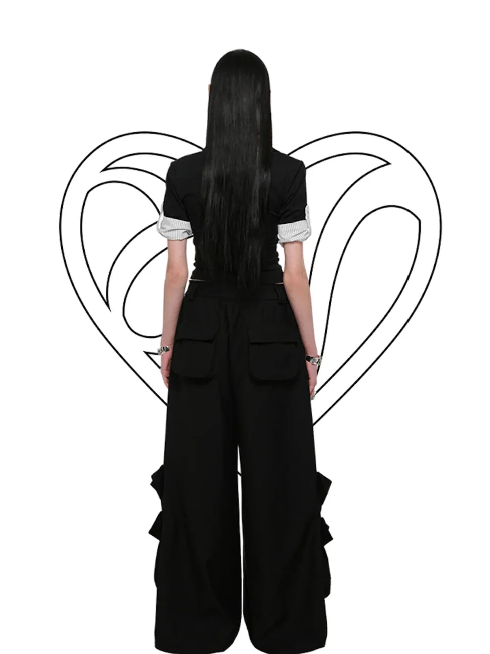 Acubi Style Layered Polo Top