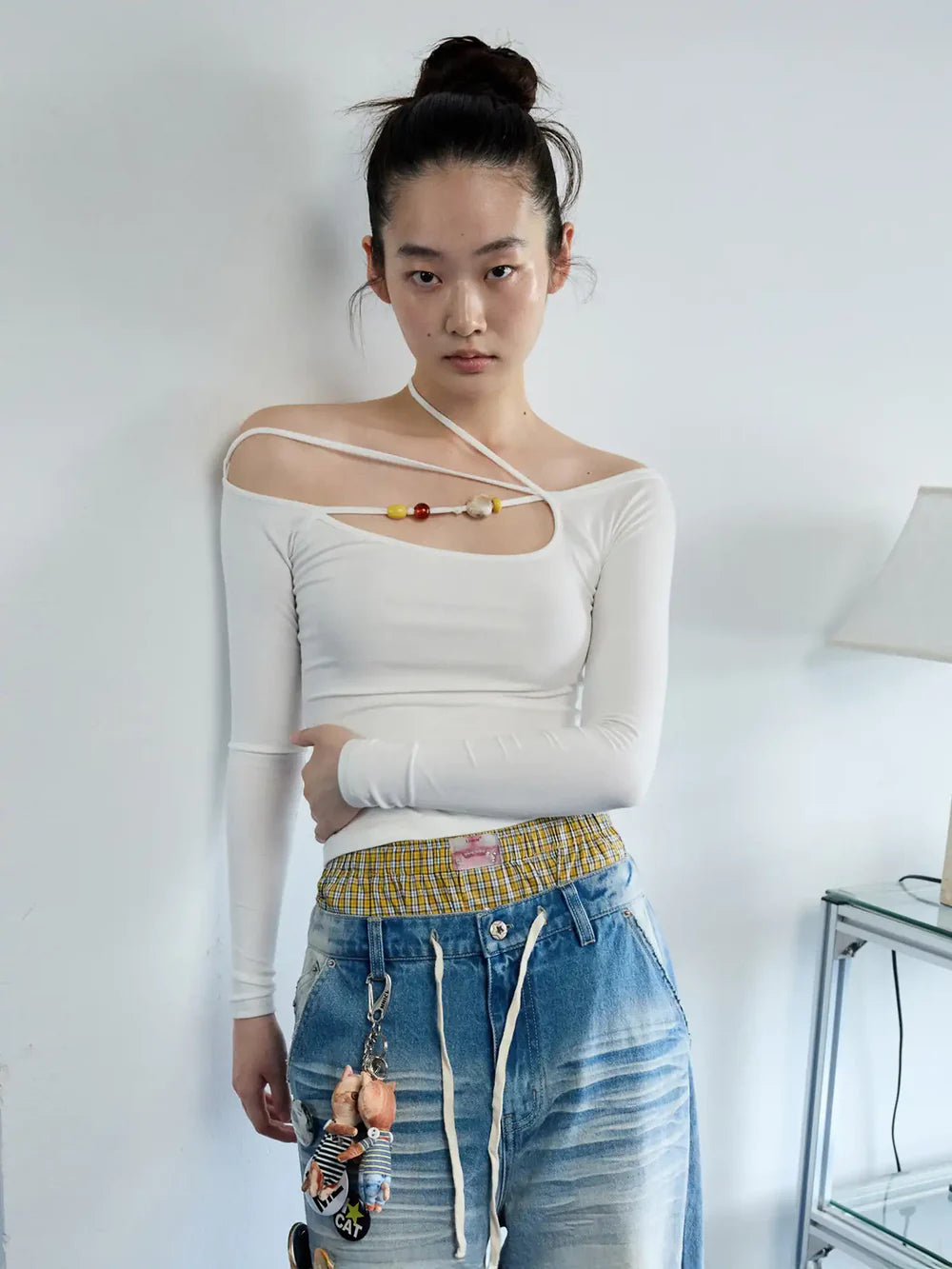 Y2K Beaded Multi Strap Top