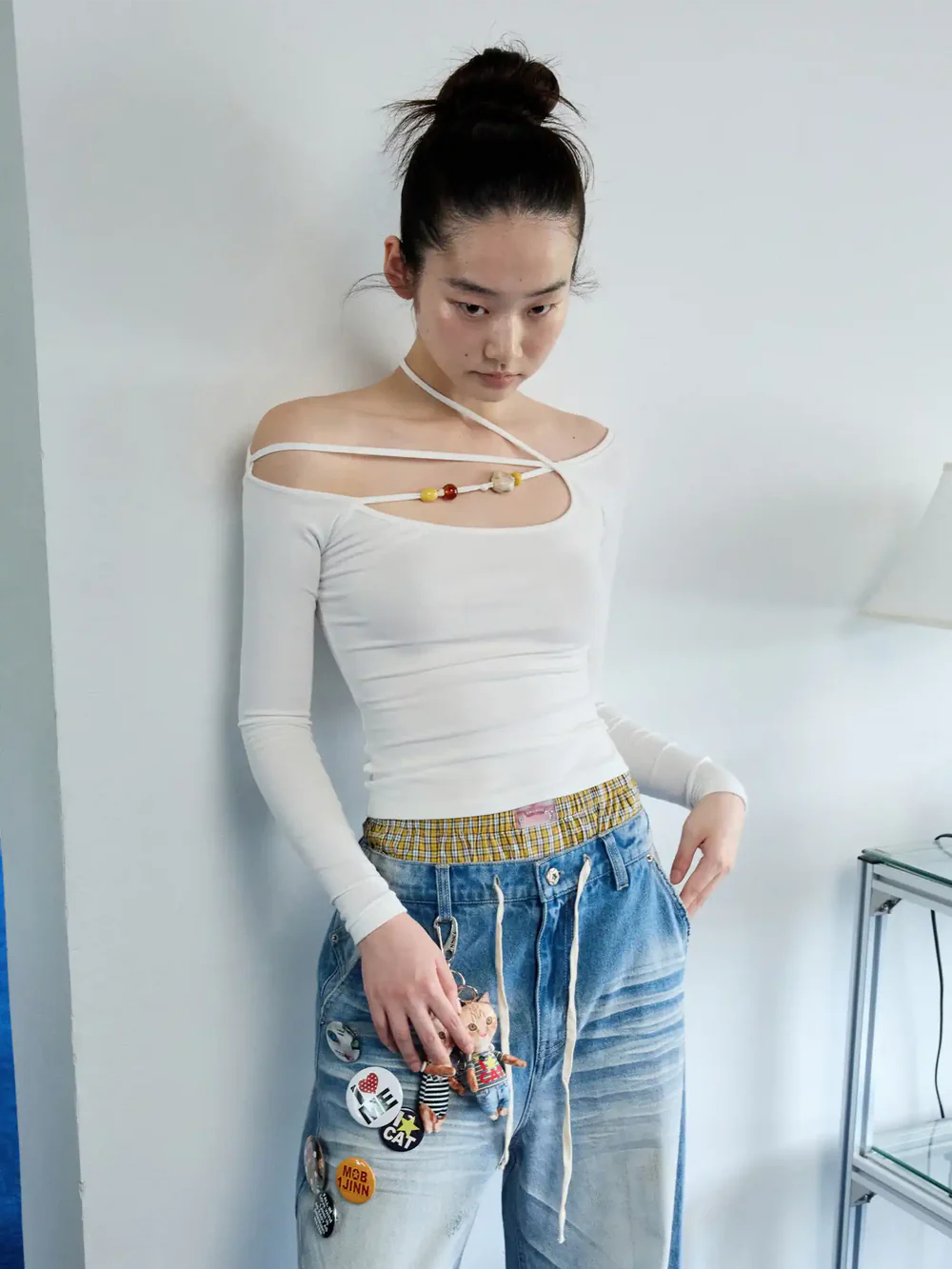 Y2K Beaded Multi Strap Top