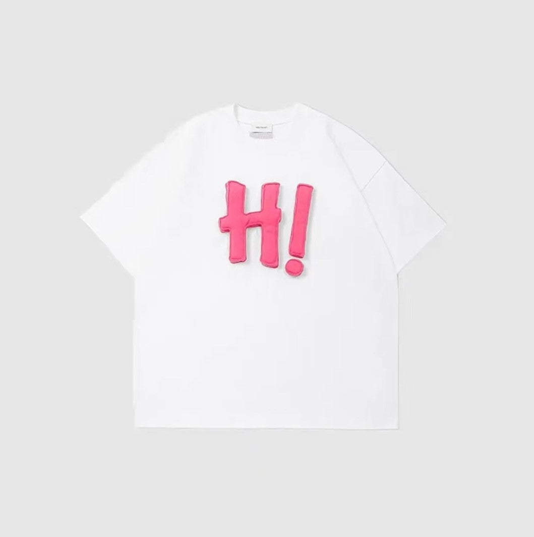 ACE JOLUN 300g Puff Print Hi Letter Short-Sleeve T-Shirt