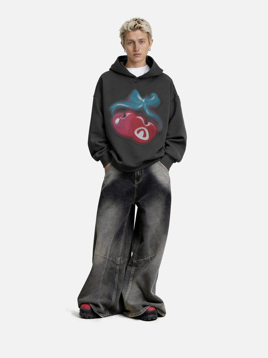 Sweat à capuche oversize Aelfric Eden à motif cerises