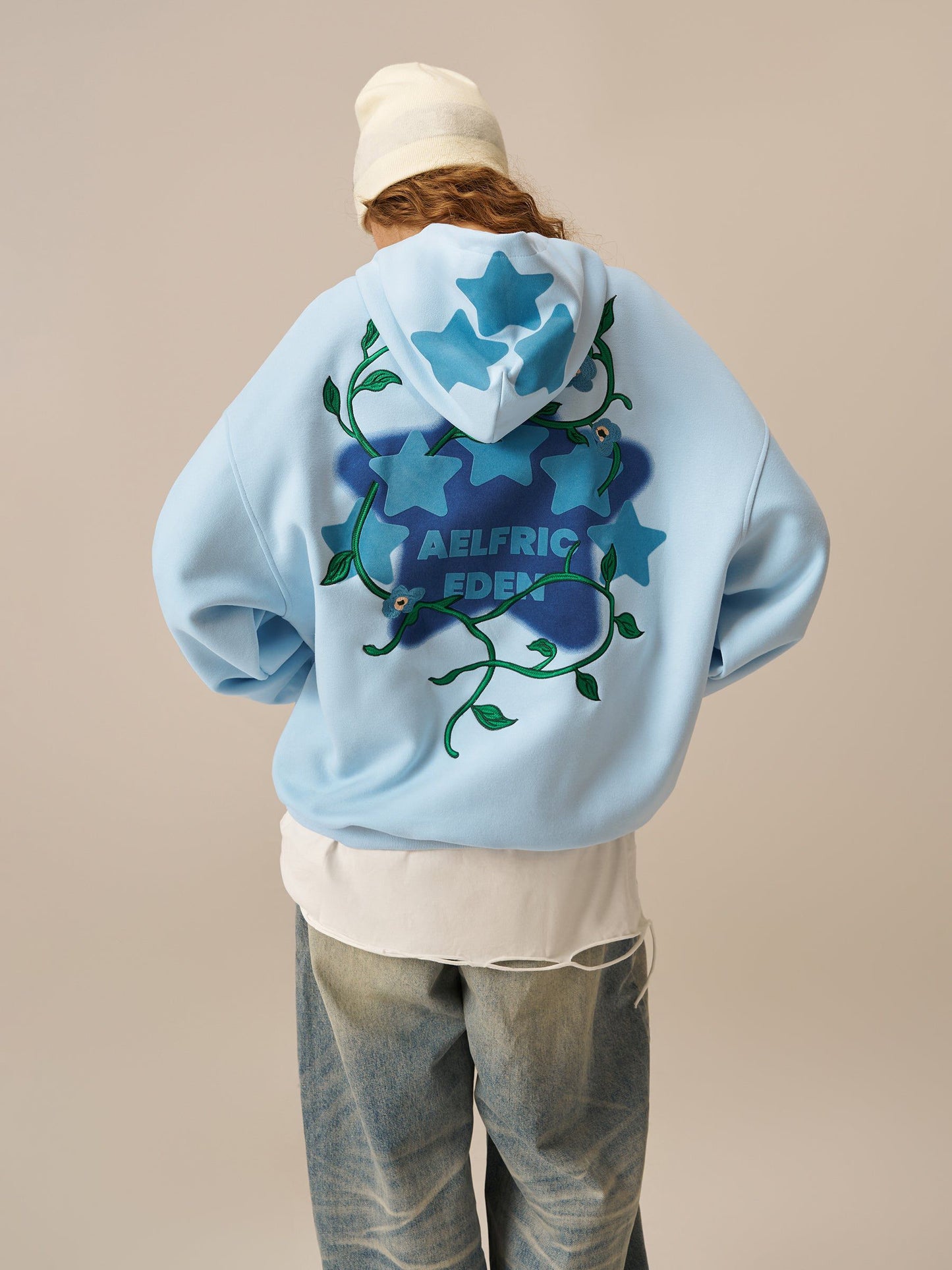 Aelfric Eden Star Rhinestone Floral Hoodie