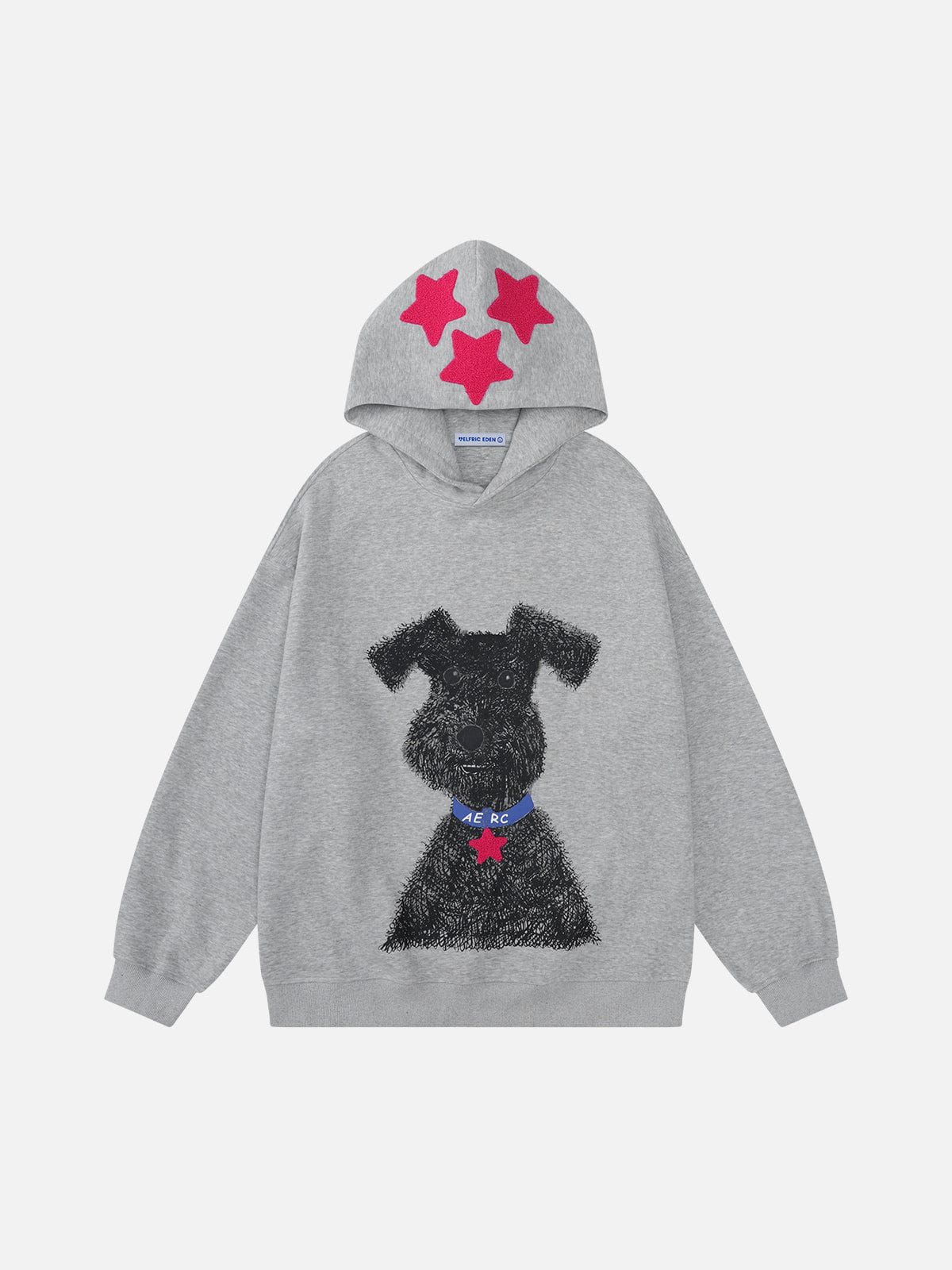 Sweat à capuche oversize Aelfric eden Graffiti Dog Graphic