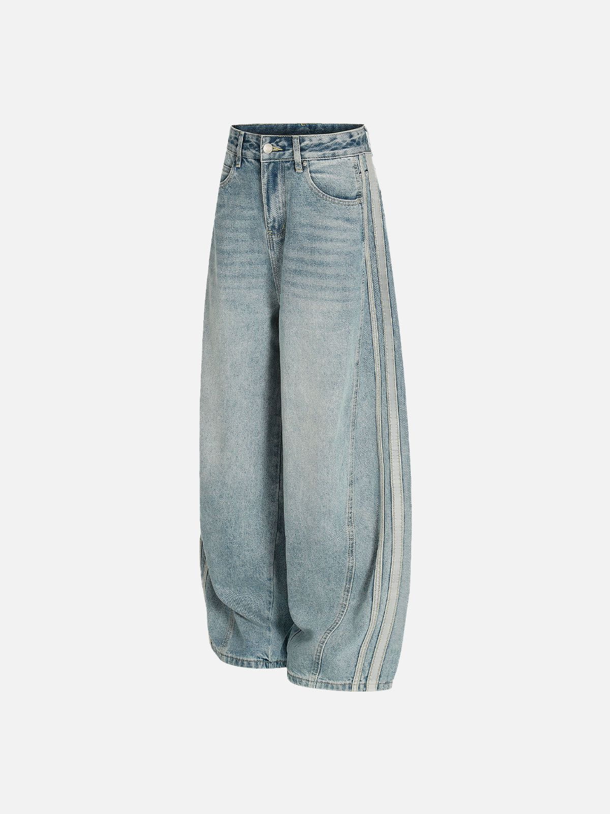 Jean Aelfric Eden Stripe à rayures effet usé et coupe ample