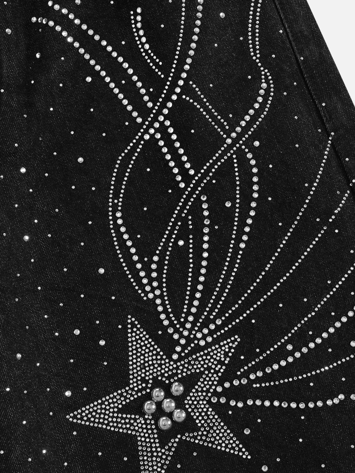 Jean baggy Aelfric Eden à strass et étoiles