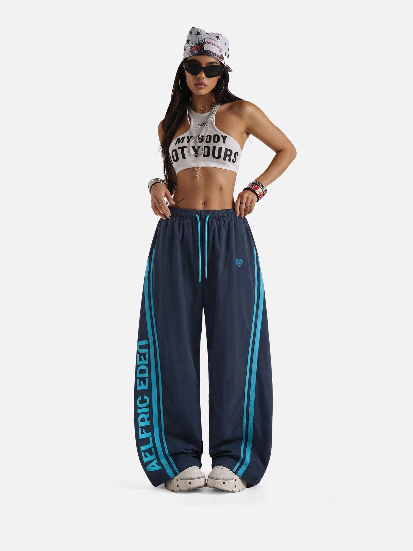 Pantalon de survêtement rayé Aelfric Eden Team à jambes larges