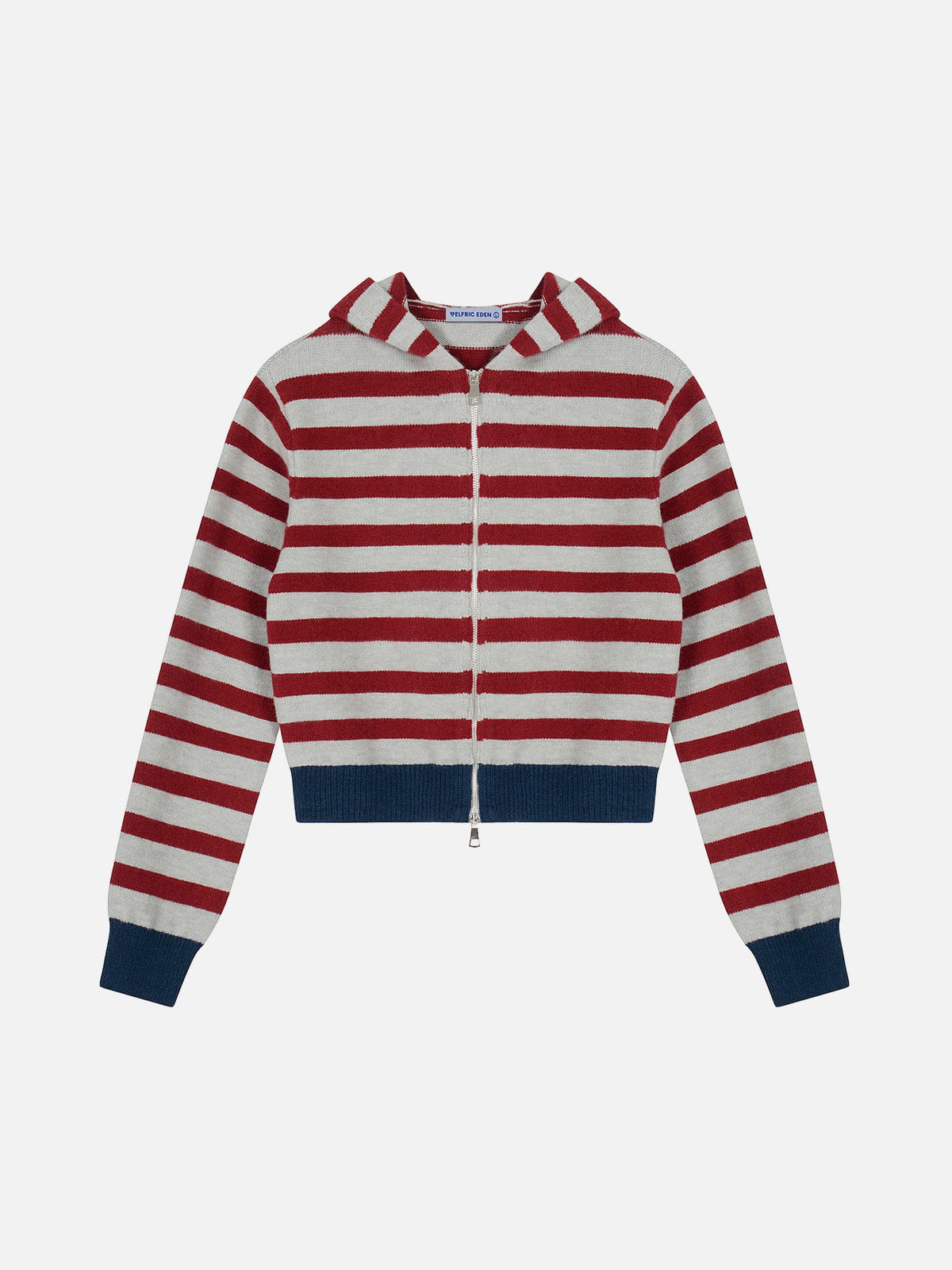 Sweat à capuche zippé en maille rayée Aelfric Eden