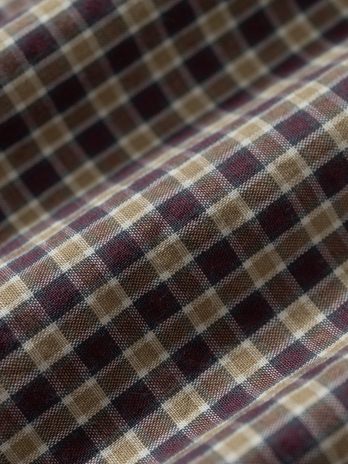 Aelfric Eden Contrast Panel Plaid Polo Long Sleeve Tee