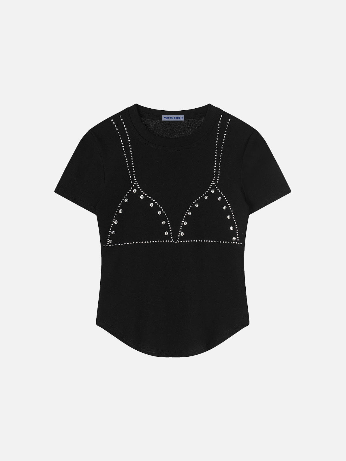anna.outdoor Rhinestone Studded Baby Tee