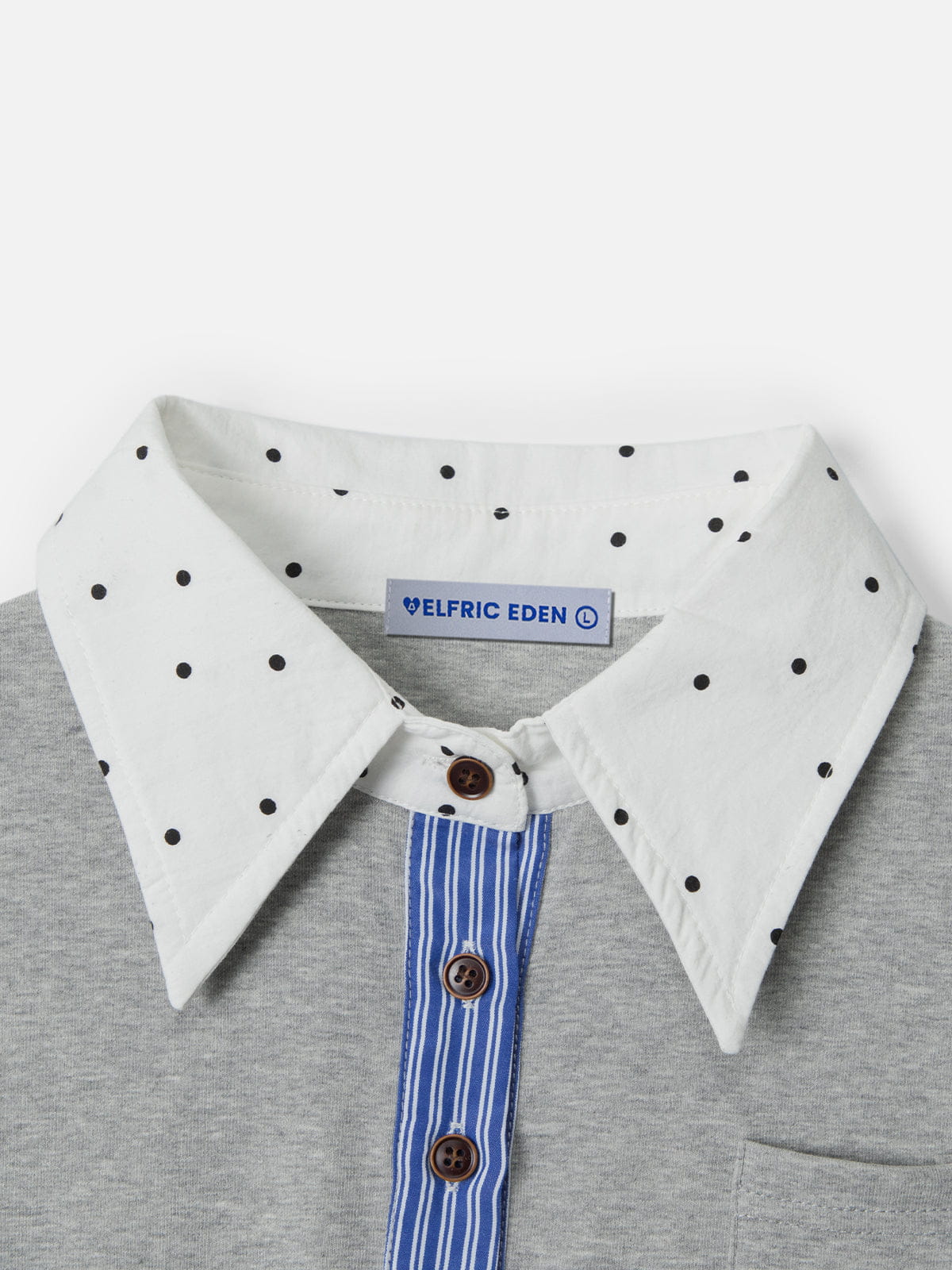 Aelfric Eden Polka Dot Collar Polo Baby Tee